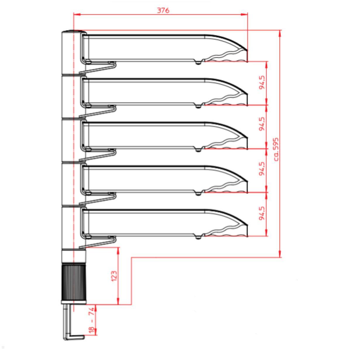 Dokumentenablage für Schreibtisch, Novus 720+5005+000, Zeichnung