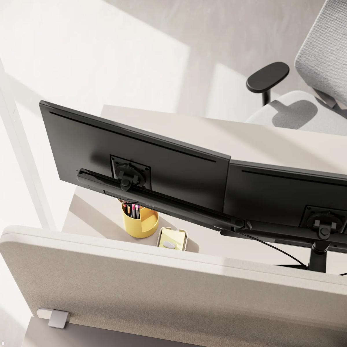 Novus Clu Plus X3 C Monitorhalterung für 3 Monitore (993+2118+000), schwarz, Triple Monitorhalterung schwarz