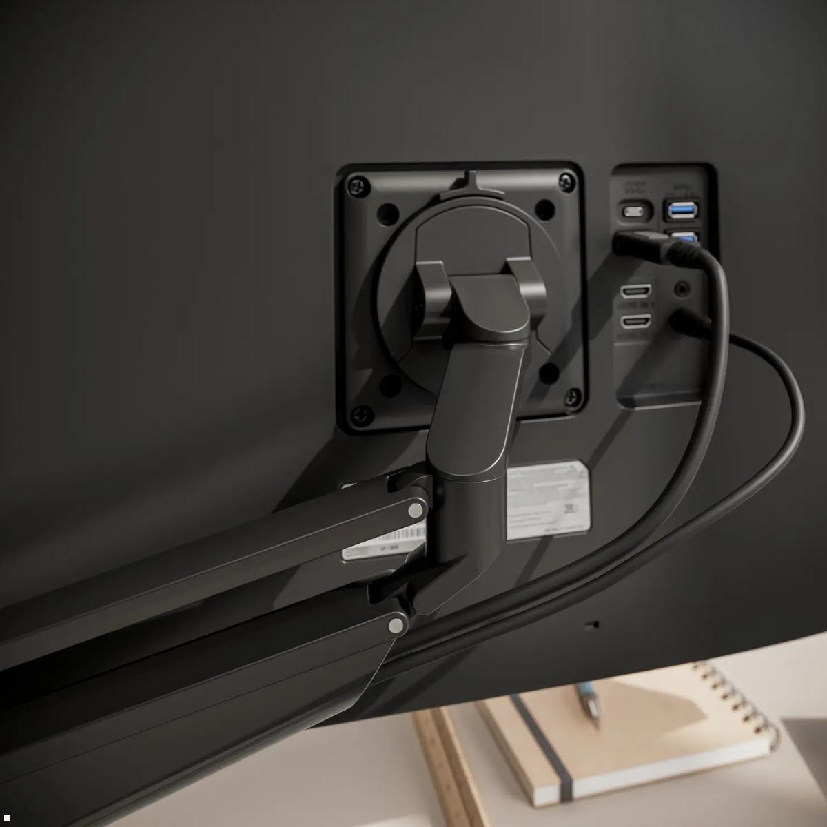 Novus Clu Duo C Monitorhalterung mit Tischbefestigung (990+4118+000), schwarz