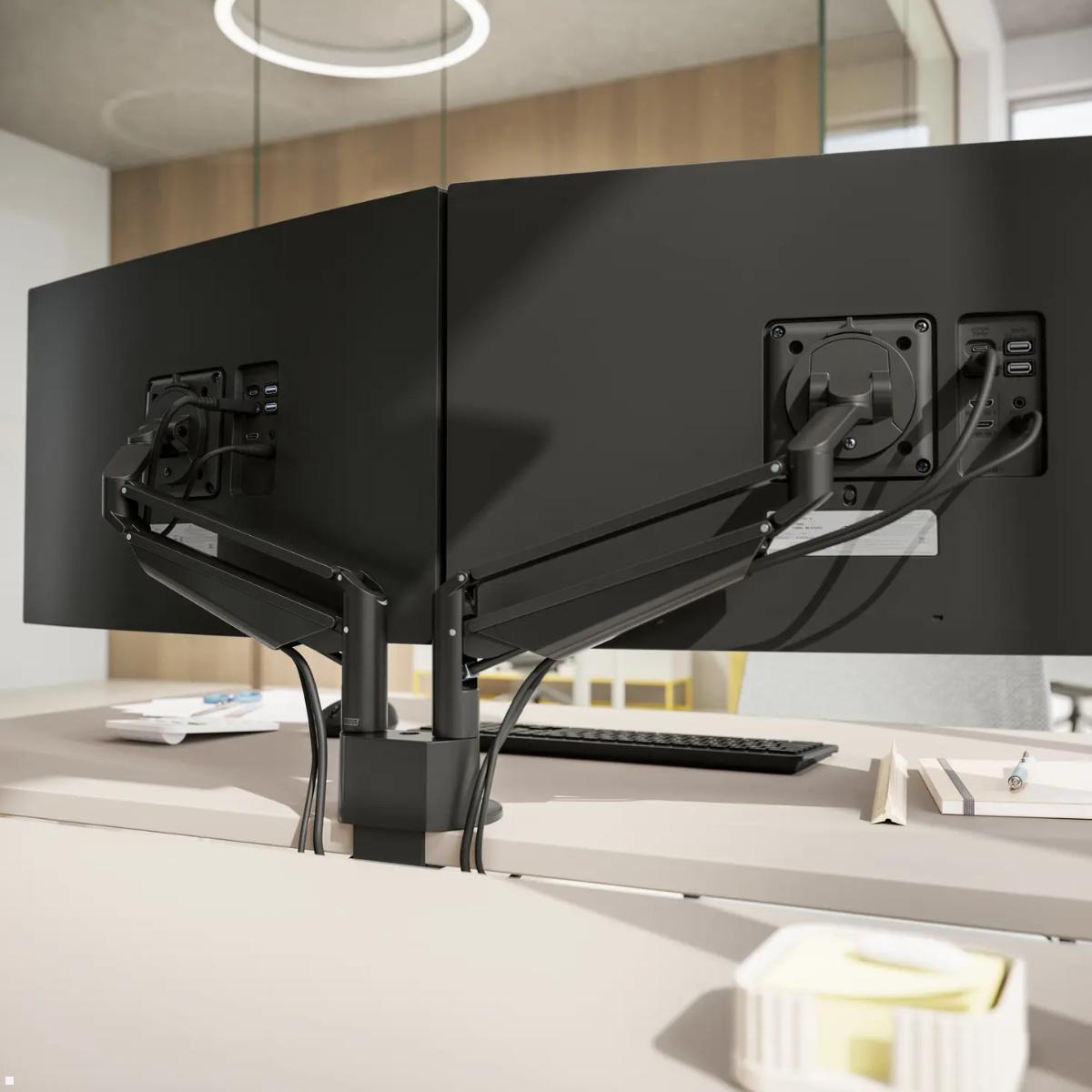 Novus Clu Duo C Monitorhalterung mit Tischbefestigung (990+4118+000), schwarz