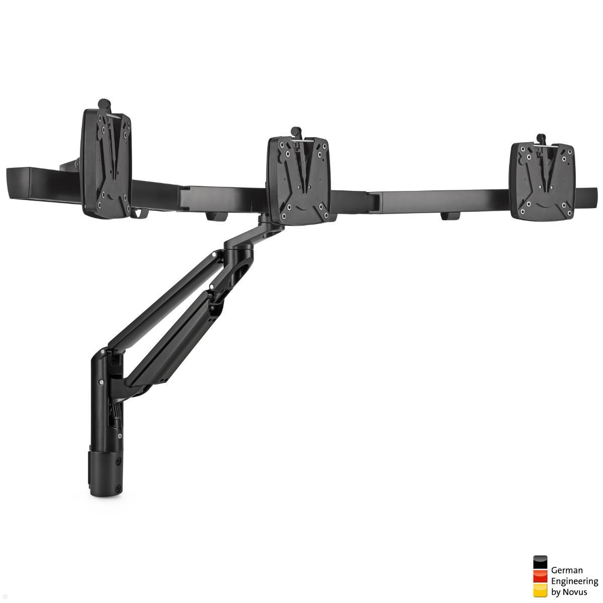 Novus Clu Plus X3 Monitorhalter für 3 Monitore an TSS Säule, schwarz Novus Clu Plus X3 Monitorhalter für 3 Monitore an TSS Säule, schwarz