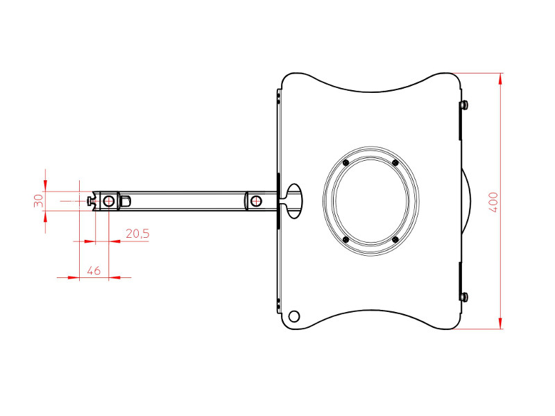 Novus TSS Wandhalterung 445 mit Notebookhalter (966+1119+000) Zeichnung Novus TSS Wandhalterung 445 mit Notebookhalter (966+1119+000) Zeichnung