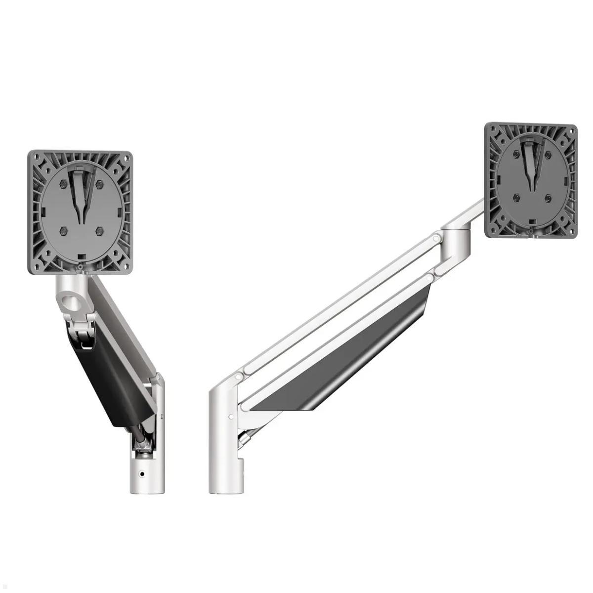 Novus Clu Duo Monitorhalterung ohne Befestigung (990+4109+000), silber, Dual-Monitorarm Gasdruckfeder