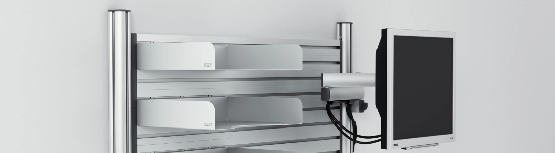 Monitorhalter Wandschiene Anwendungsbeispiel