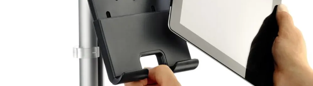 Tablethalter für Monitorhalterungen mit VESA Norm Tablethalter für Monitorhalterungen mit VESA Norm