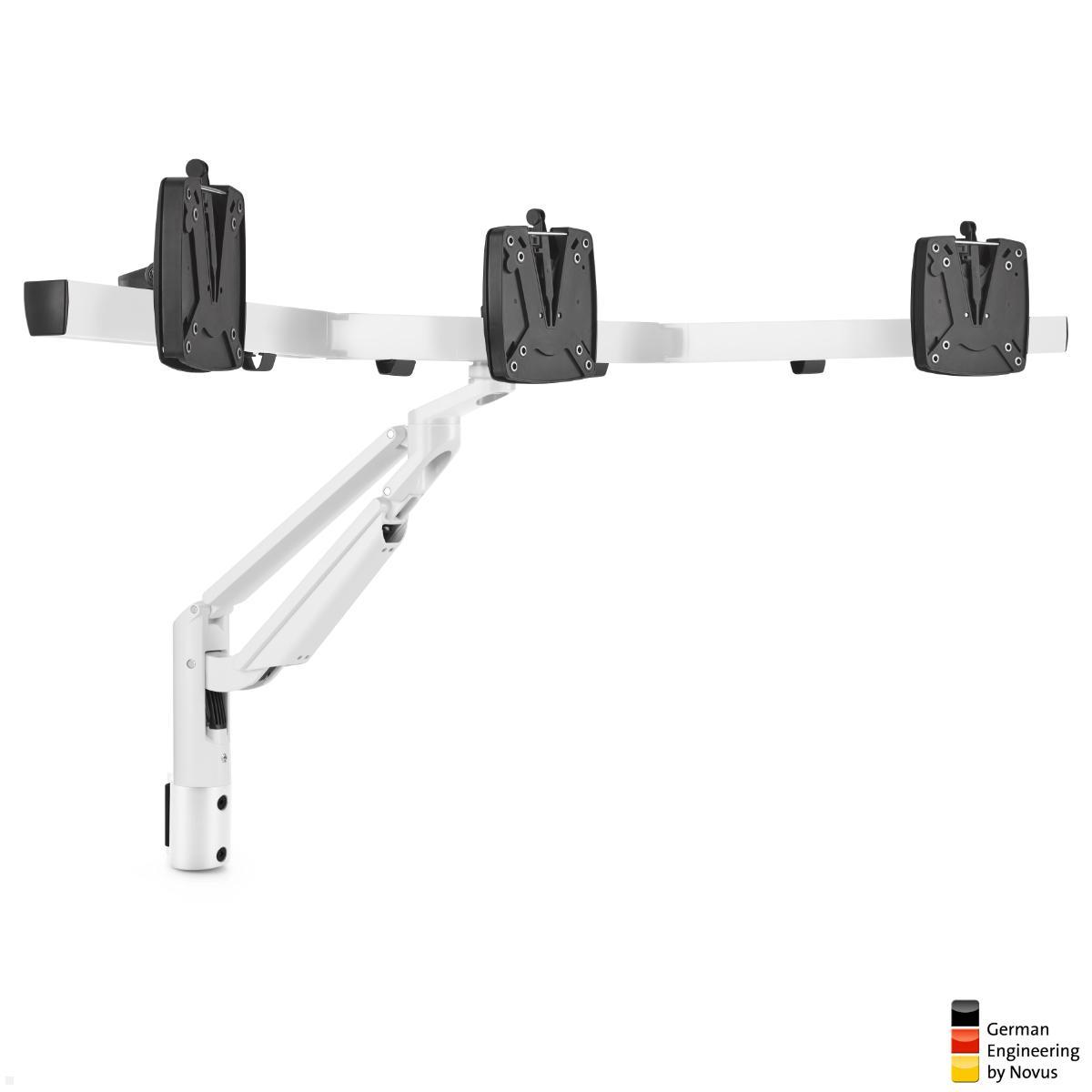 Novus Clu Plus X3 Monitorhalter für 3 Monitore an TSS Säule, weiß Novus Clu Plus X3 Monitorhalter für 3 Monitore an TSS Säule, weiß