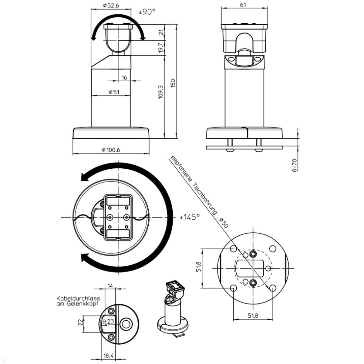 Novus evo POS EC Cash Terminal Halterung Verifone P 400 Zeichnung Säule Novus evo POS EC Cash Terminal Halterung Verifone P 400 Zeichnung Säule