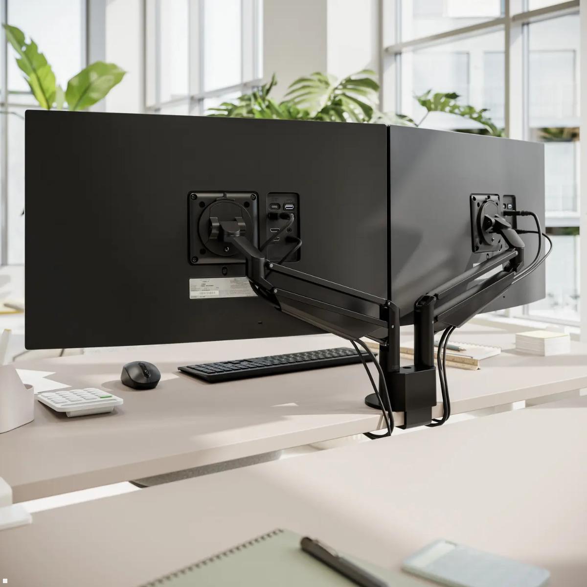 Novus Clu Duo C Monitorhalterung mit Tischbefestigung (990+4118+000), schwarz