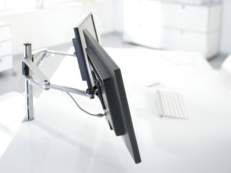 Novus MY twin arm C Dual Monitor Tischhalterung mit Zwinge (910+2219+000)