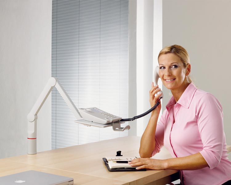 Novus TalkMaster Telefonhalterung lichtgrau, Anwendung Novus TalkMaster Telefonhalterung lichtgrau, Anwendung