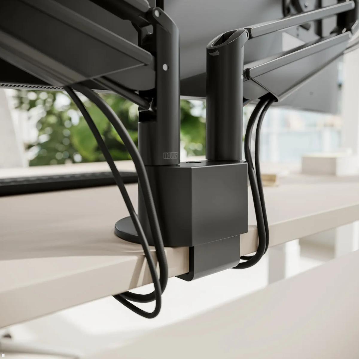 Novus Clu Duo C Monitorhalterung mit Tischbefestigung (990+4118+000), schwarz