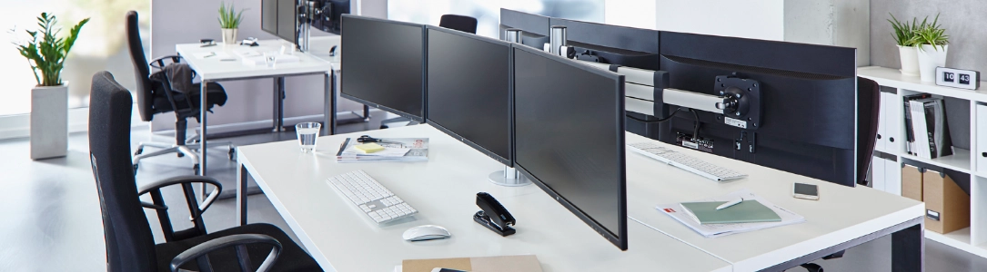 Multimoniorhalterungsset, Anwendung Multimoniorhalterungsset, Anwendung