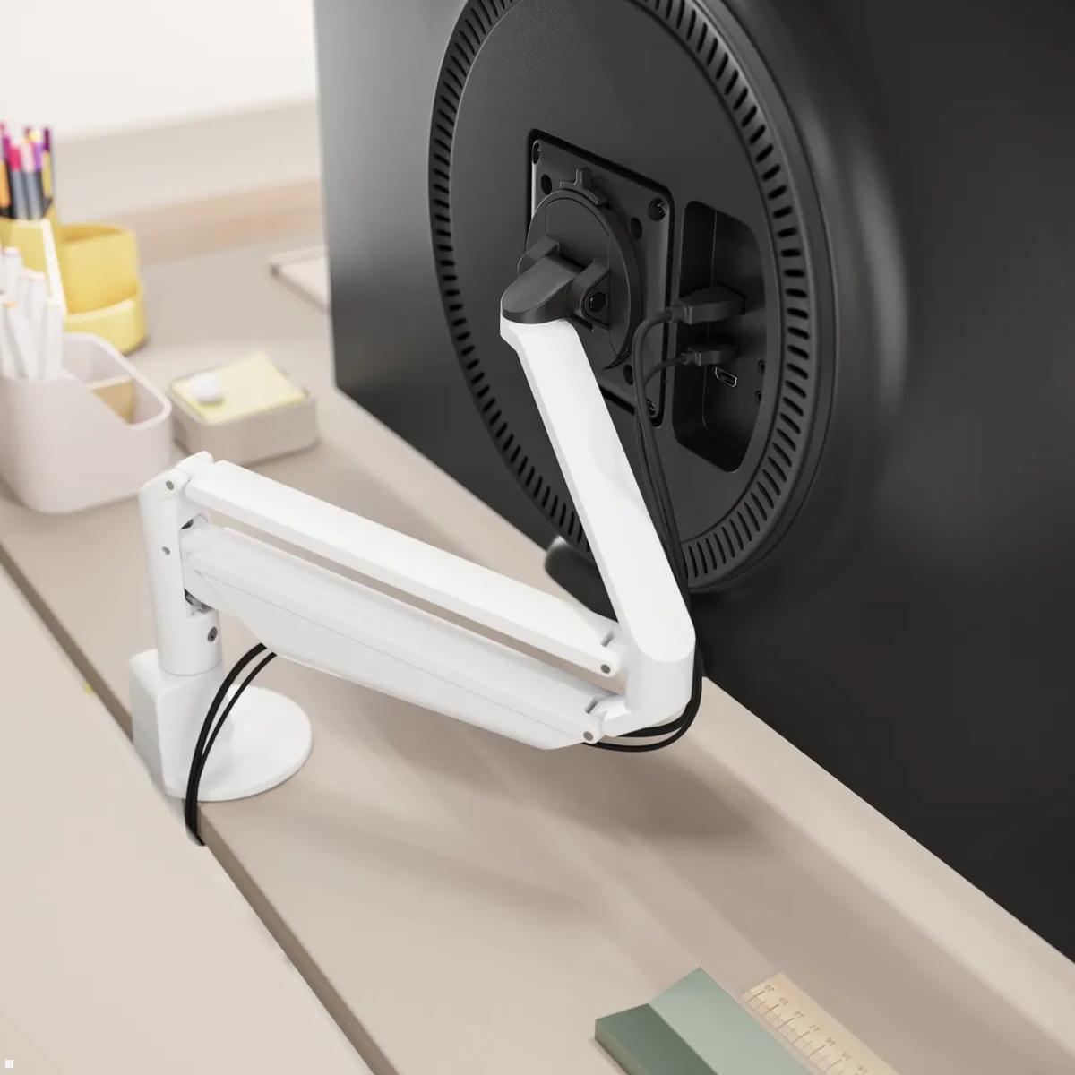 Novus Clu II Monitorarm ohne Befestigung, weiß (990+2001+000), Monitor Tischhalterung