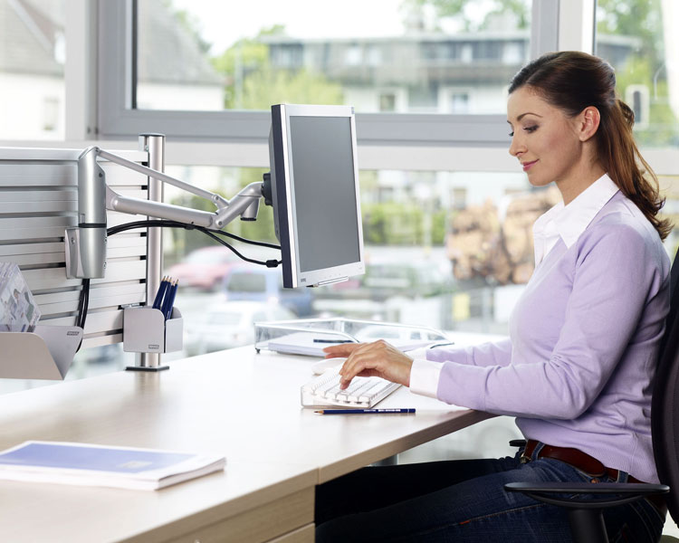 Novus LiftTEC Arm 1 Slatwall Halterung, silber