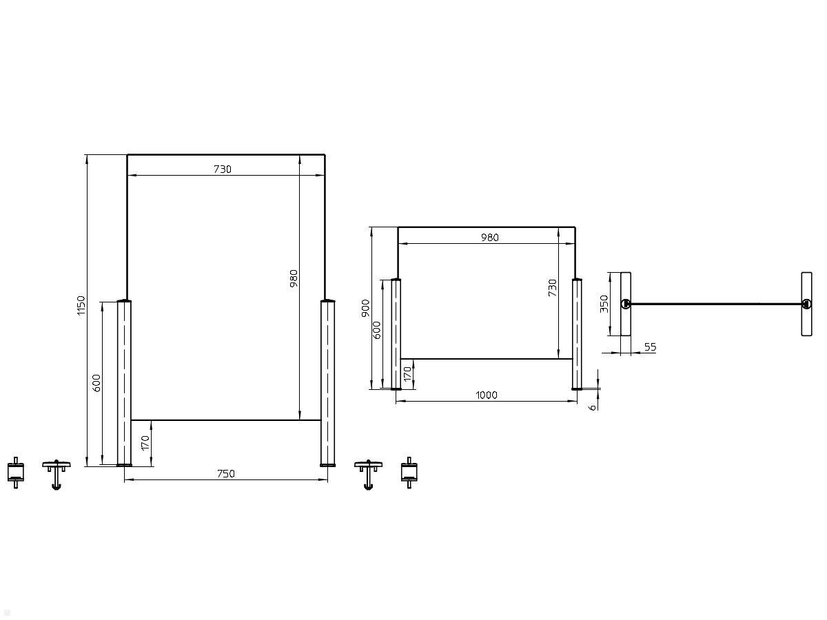 Novus POS Protect Trennwand Maße
