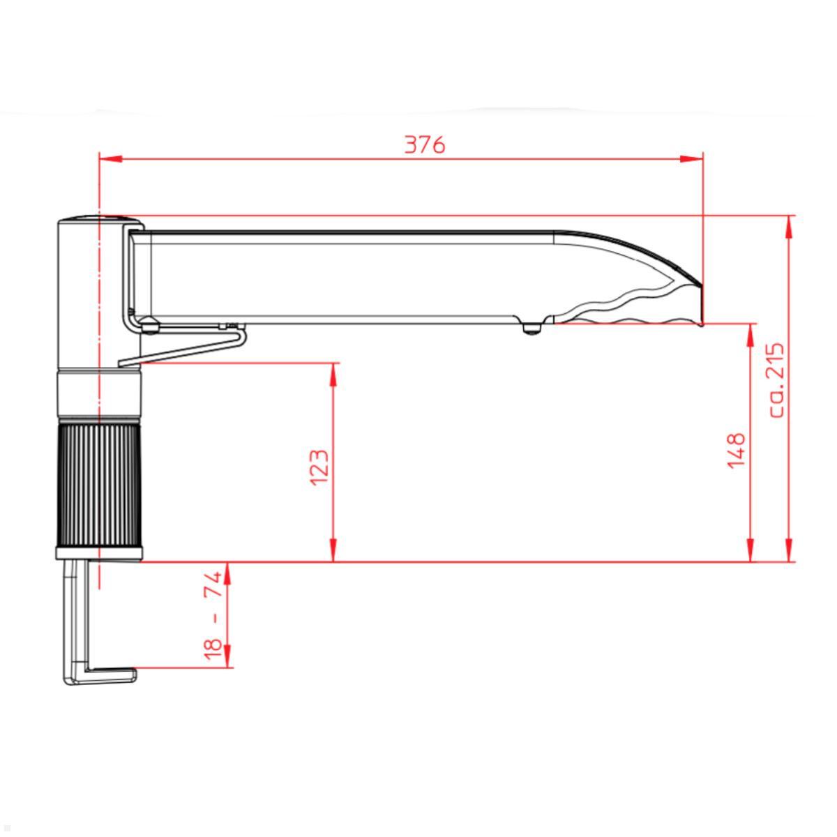 Dokumentenhalter mit Tischklemme, Novus 720+1005+000, Zeichnung