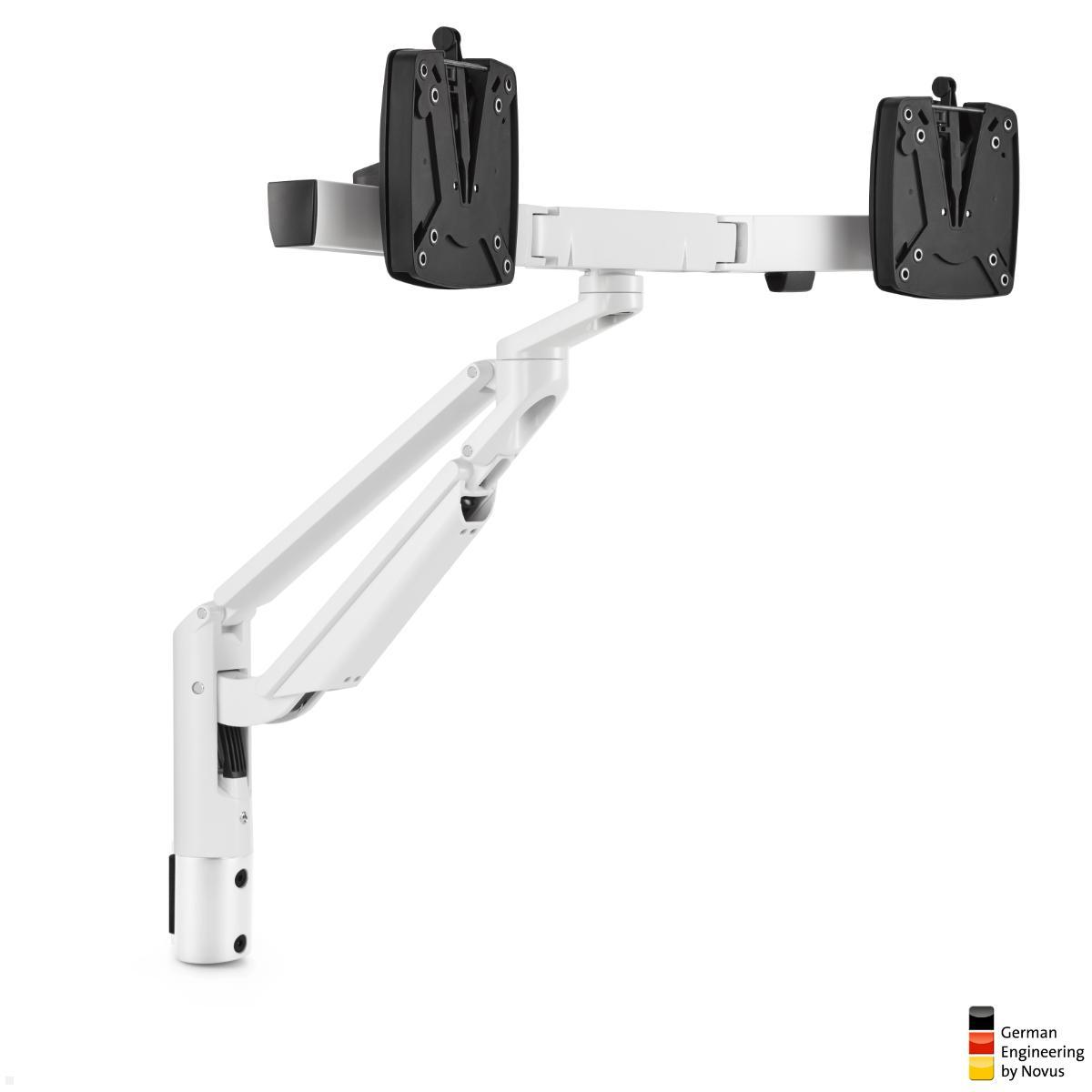 Novus Clu Plus X2 Dual Monitorhalter für TSS Säulen (992+2001+001), weiß Novus Clu Plus X2 Dual Monitorhalter für TSS Säulen (992+2001+001), weiß