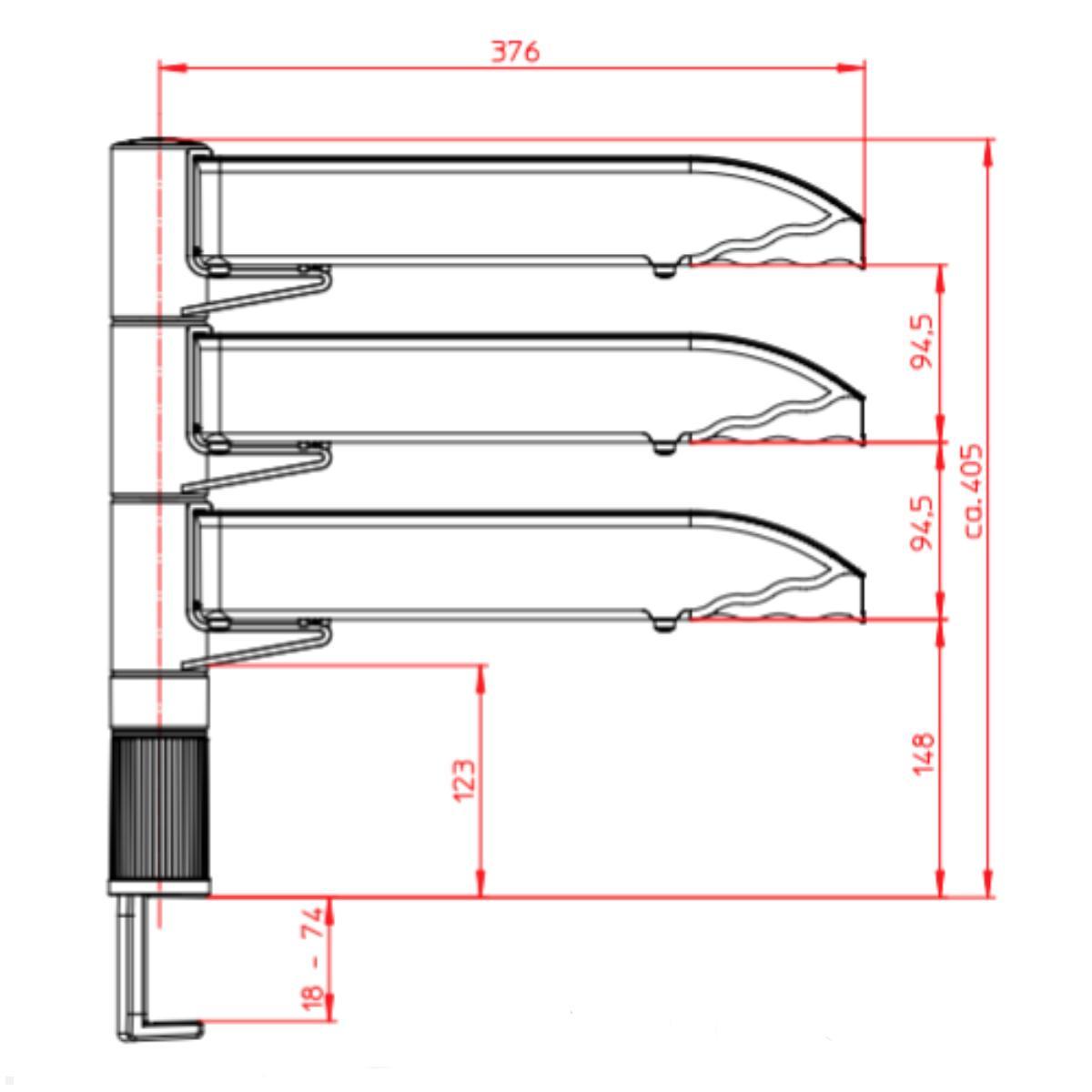 Dokumentenablage für Schreibtisch, Novus 720+3005+000, Zeichnung Dokumentenablage für Schreibtisch, Novus 720+3005+000, Zeichnung