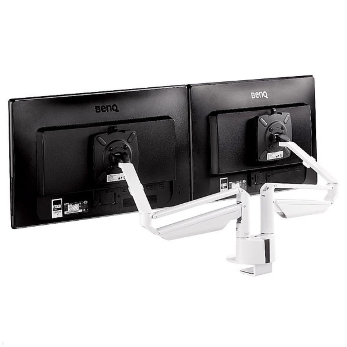 Novus Clu Duo XL C Monitorhalterung für 2 Monitore (990+4011+001), weiß, schwenkbar Novus Clu Duo XL C Monitorhalterung für 2 Monitore (990+4011+001), weiß, schwenkbar