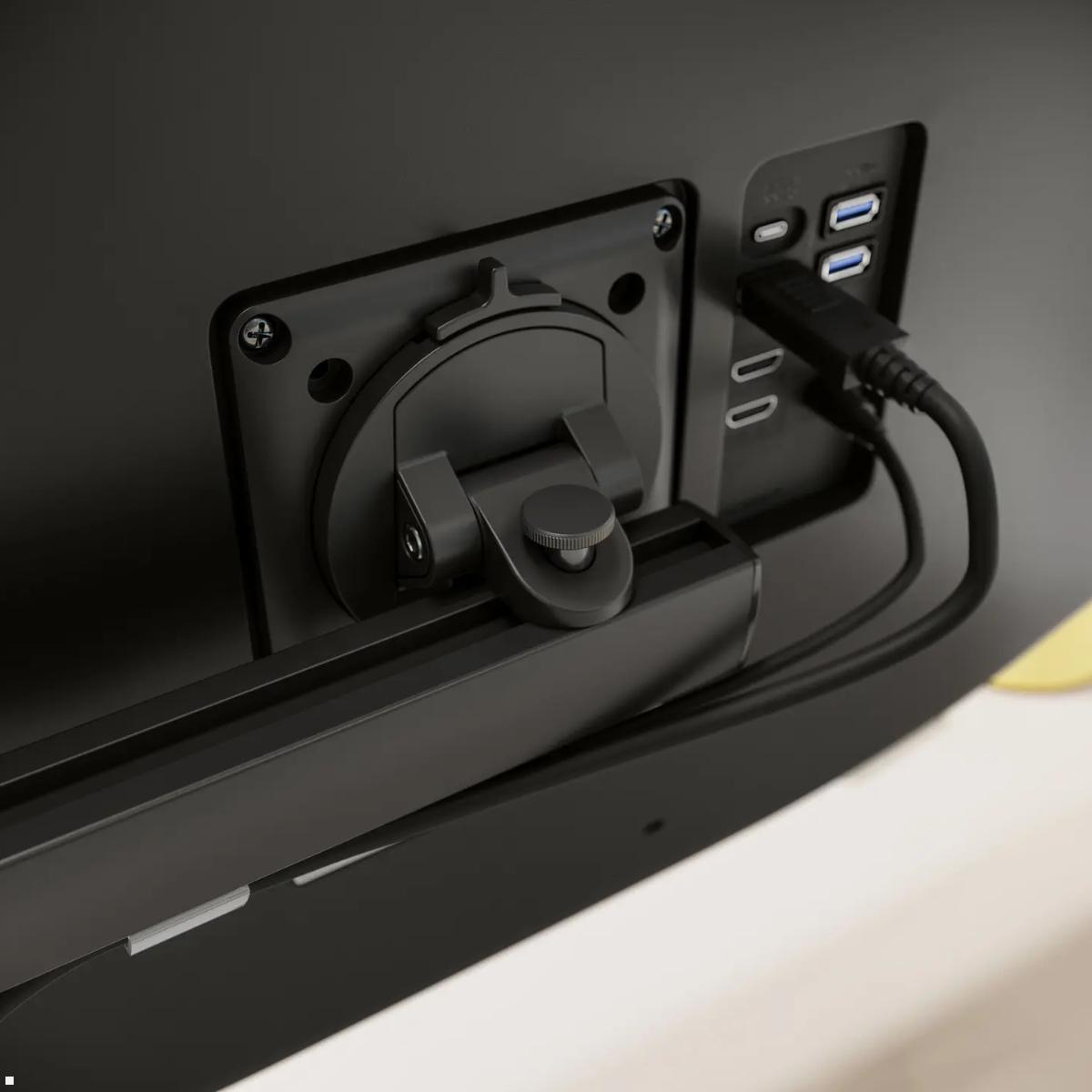 Novus Clu Plus X2 Monitorhalterung für 2 Monitore bis 27Zoll (992+2118+000), schwarz, Monitorarm mit Gasdruckfeder