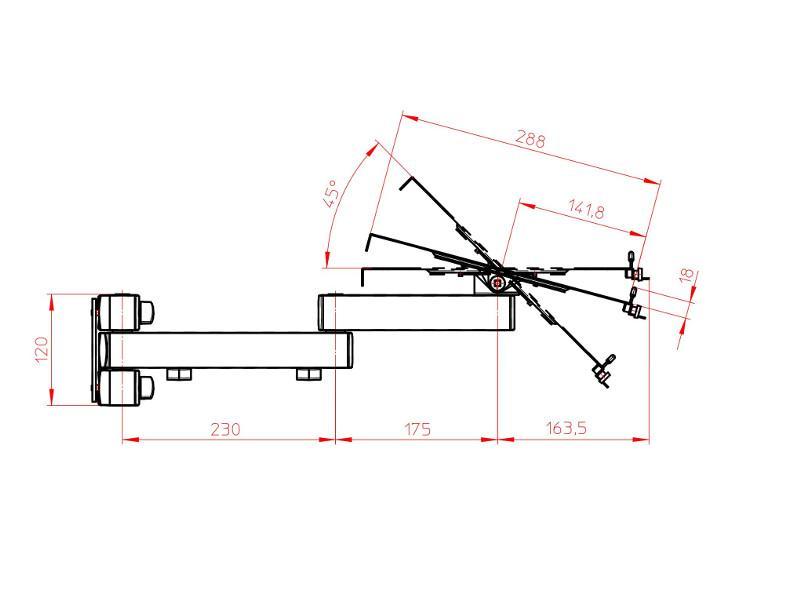 Novus TSS Wandhalterung 890 mit Notebookhalter (966+2119+000) Schwenkbereich Novus TSS Wandhalterung 890 mit Notebookhalter (966+2119+000) Schwenkbereich