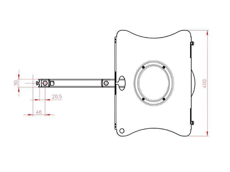 Novus TSS Wandhalterung 890 mit Notebookhalter (966+2119+000) Maße Novus TSS Wandhalterung 890 mit Notebookhalter (966+2119+000) Maße