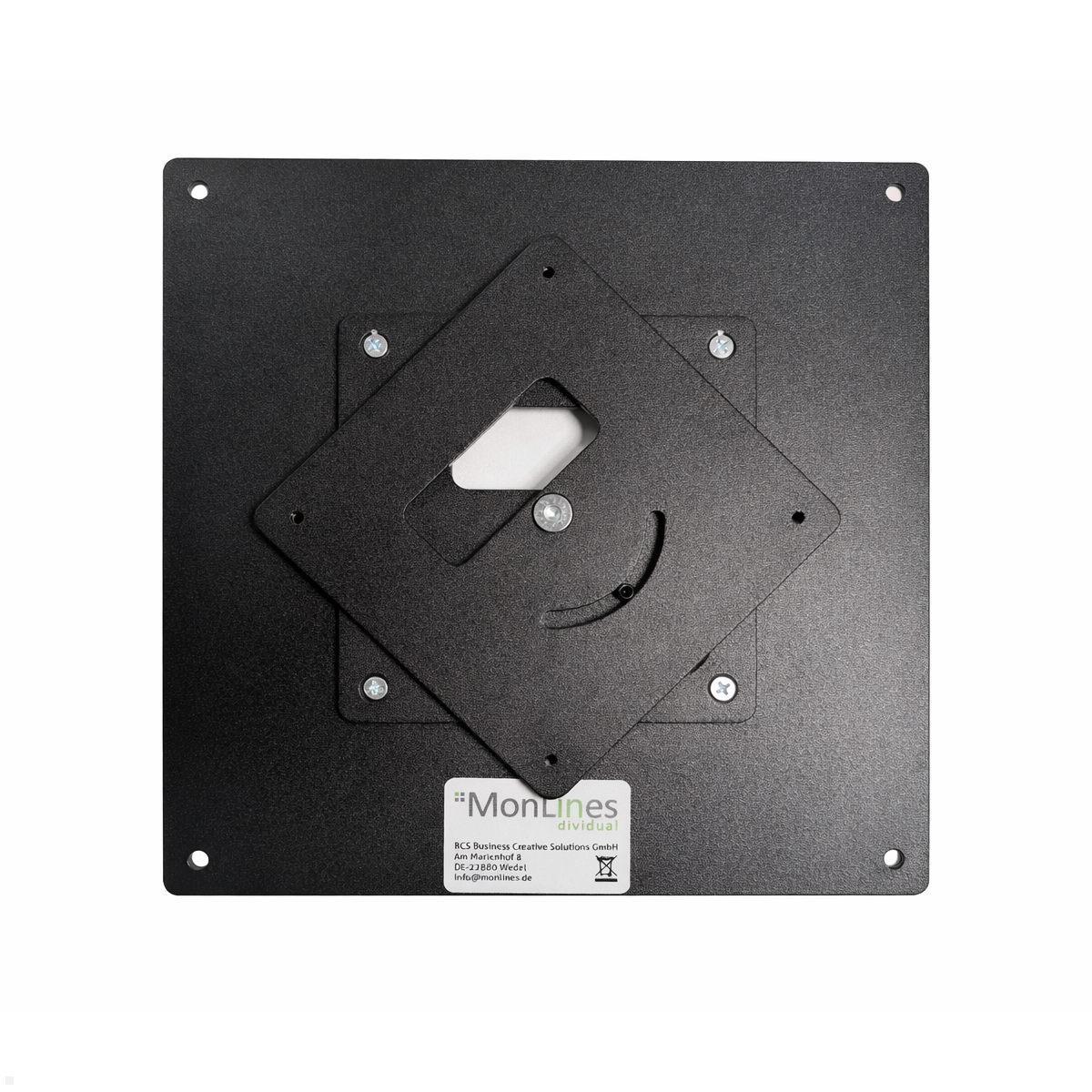MonLines MPH010 Pivot 90 Grad drehbare Adapterplatte von VESA 100x100 auf 200x200, drehbar