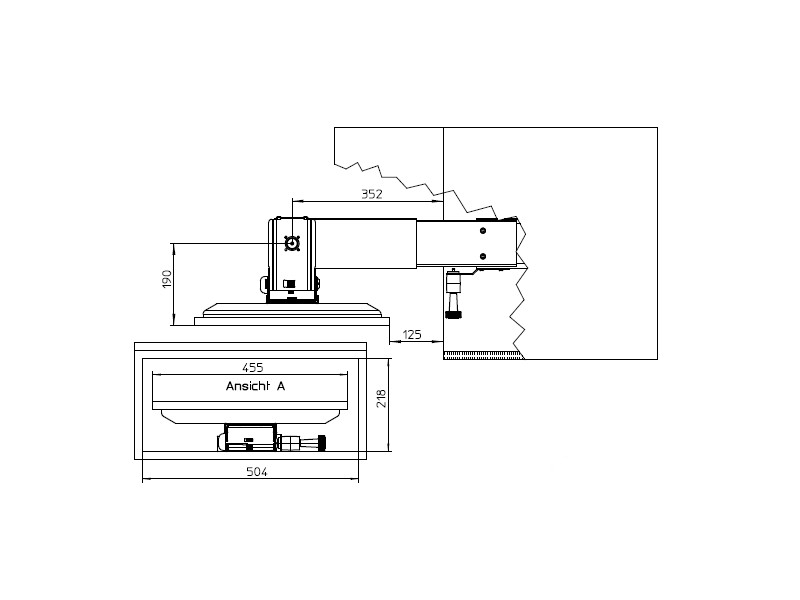 Novus SKY 20C Fernseh Halterung ausziehbar, Maße 2 Novus SKY 20C Fernseh Halterung ausziehbar, Maße 2