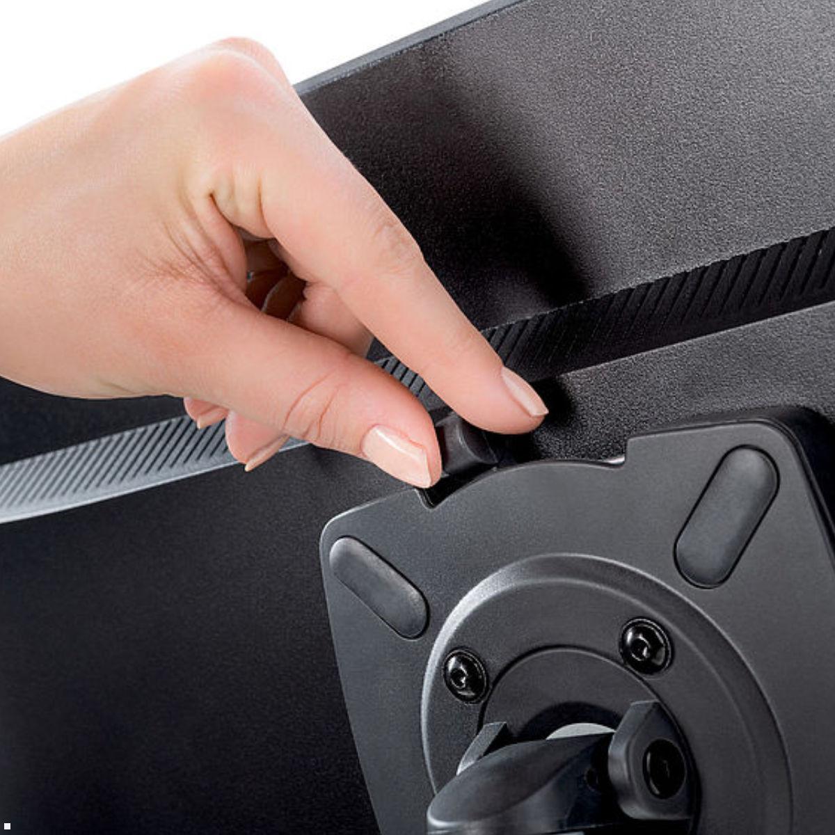 Novus Clu Duo XL C Monitorhalterung für 2 Monitore (990+4018+001), schwarz, QuickRelease Novus Clu Duo XL C Monitorhalterung für 2 Monitore (990+4018+001), schwarz, QuickRelease