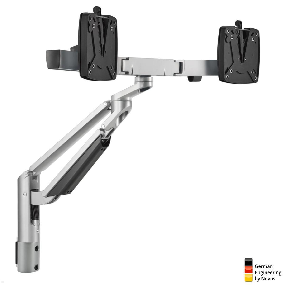 Novus Clu Plus X2 Dual Monitorhalter für TSS Säulen (992+2009+001), silber Novus Clu Plus X2 Dual Monitorhalter für TSS Säulen (992+2009+001), silber