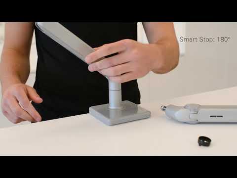 Humanscale M2 Pro Monitor Tischhalterung Durchschraub gerade, weiß