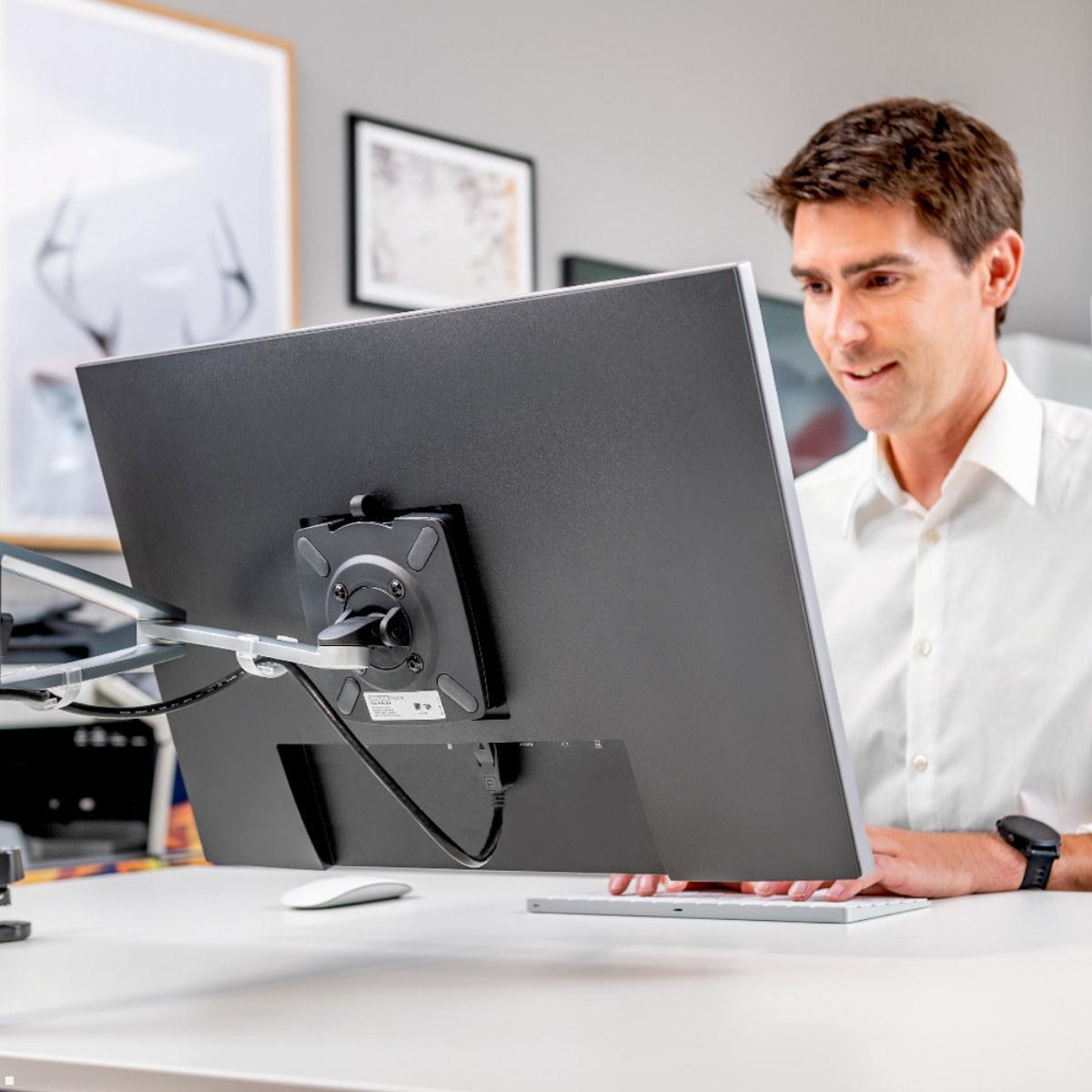 BEWISER Monitorarm Wandhalterung Für 34–57 Zoll Ultraweitbildschirme – Bis 20 Kg, Höhenverstellbar, Weiß